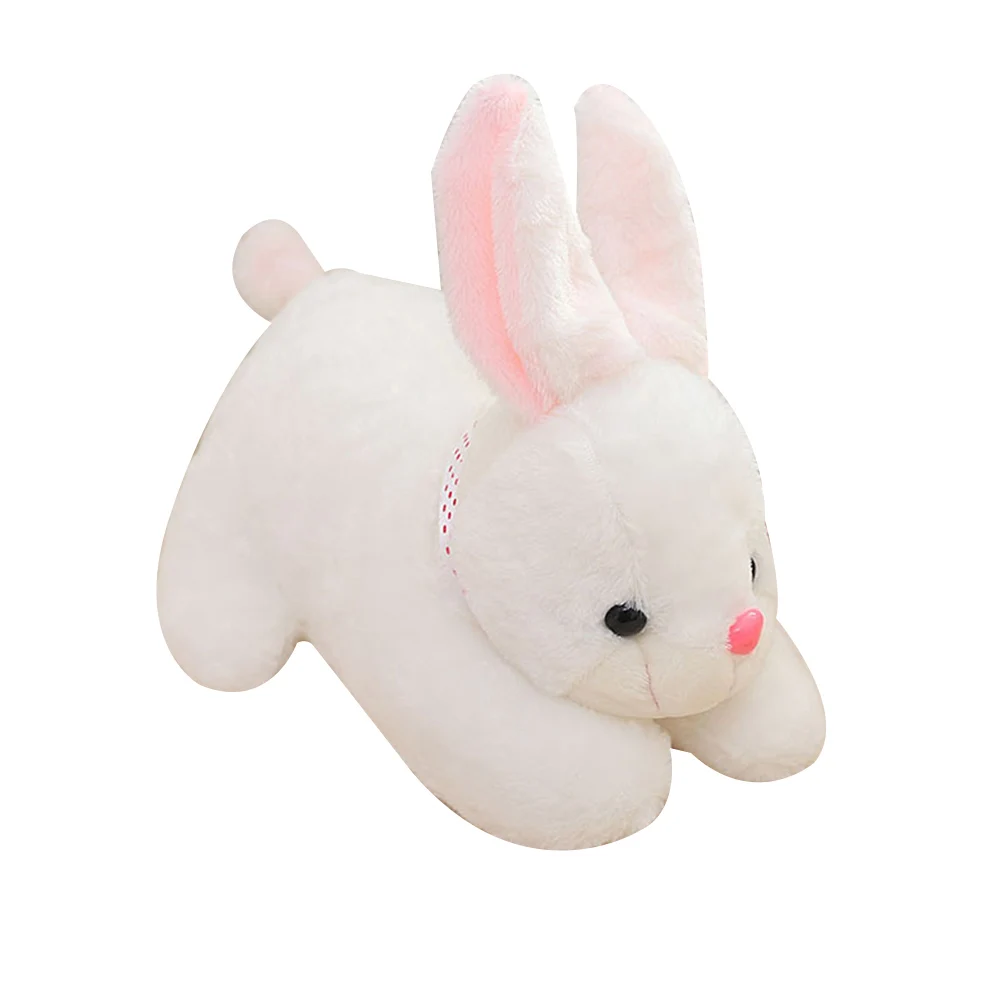 Прекрасный животный лежащий Кролик плюшевая кукла игрушка подушка для объятий домашний автомобиль Декор подарок для детей Новинка - Цвет: Белый