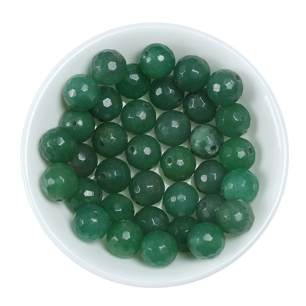 New Style 4-12mm Green Round Natural Stone Beads AgateS Onyx Faceted Loose Strand For Jewelry Making Diy Bracelets | Украшения и