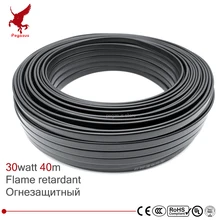 40 м 220 В огнеупорный Тип нагревательный кабель W = 12 мм саморегулирующийся температура водопровод защита крыша дезаминка нагревательный кабель