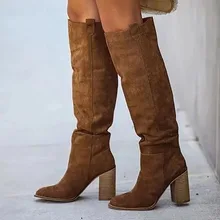 Женские сапоги до колена; Женская обувь в гладиаторском стиле; сезон осень-зима; обувь на высоком каблуке без застежки; zapatos mujer sapato; H341
