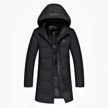 Зимний пуховик для мужчин, белый утиный пух, наполнитель пуховое пальто с капюшоном, верхняя одежда размера плюс, высокое качество, толстое теплое пальто 919