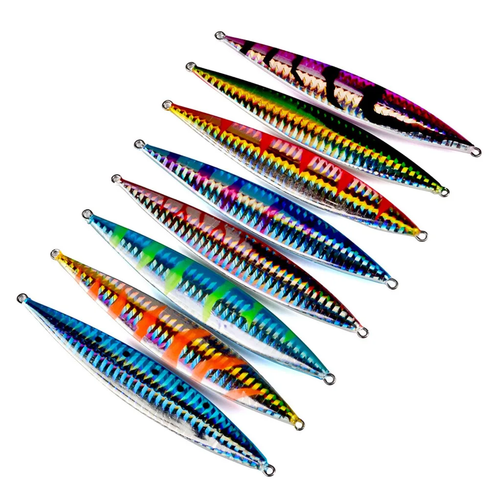 5PCS Slow Jig Glow Fishing Deep Sea Ocean Boat Rock Beach Metal Jigging Jigbait Spoon Lure baits 65g/11.5cm | Спорт и развлечения