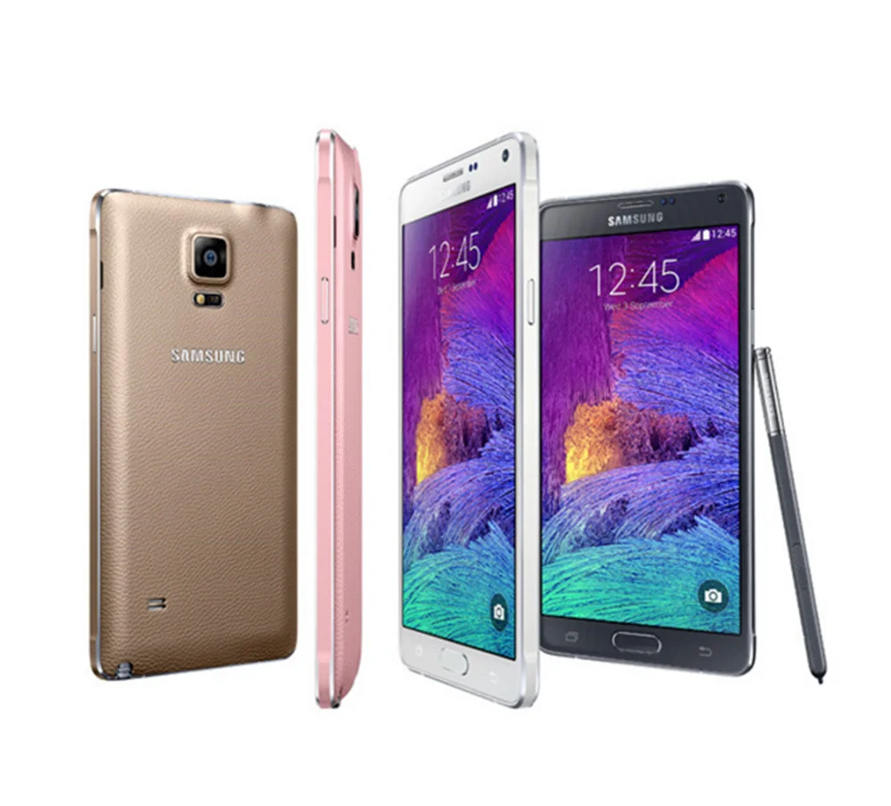 Разблокированный samsung Galaxy Note4 N910C четырехъядерный 5,7 дюймов 32 Гб Поддержка NFC с отпечатком пальца в мобильном телефоне