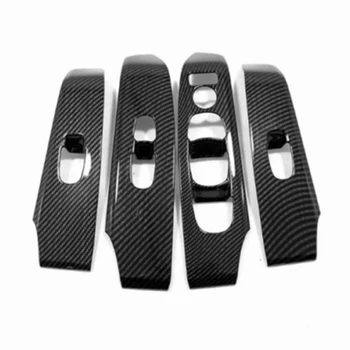 

ABS Carbon Fiber Car Window Lift Switch Panel Trim Inner Door Armrest Cover Trim For Nissan Teana Altima 2019-2020