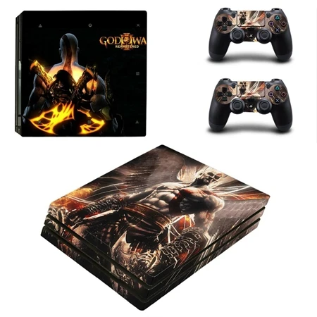 Наклейки God Of War для PS4 Pro Playstation 4 Pro консоль+ 2 контроллера геймпад виниловые наклейки игровые аксессуары - Цвет: YSP4P-0518