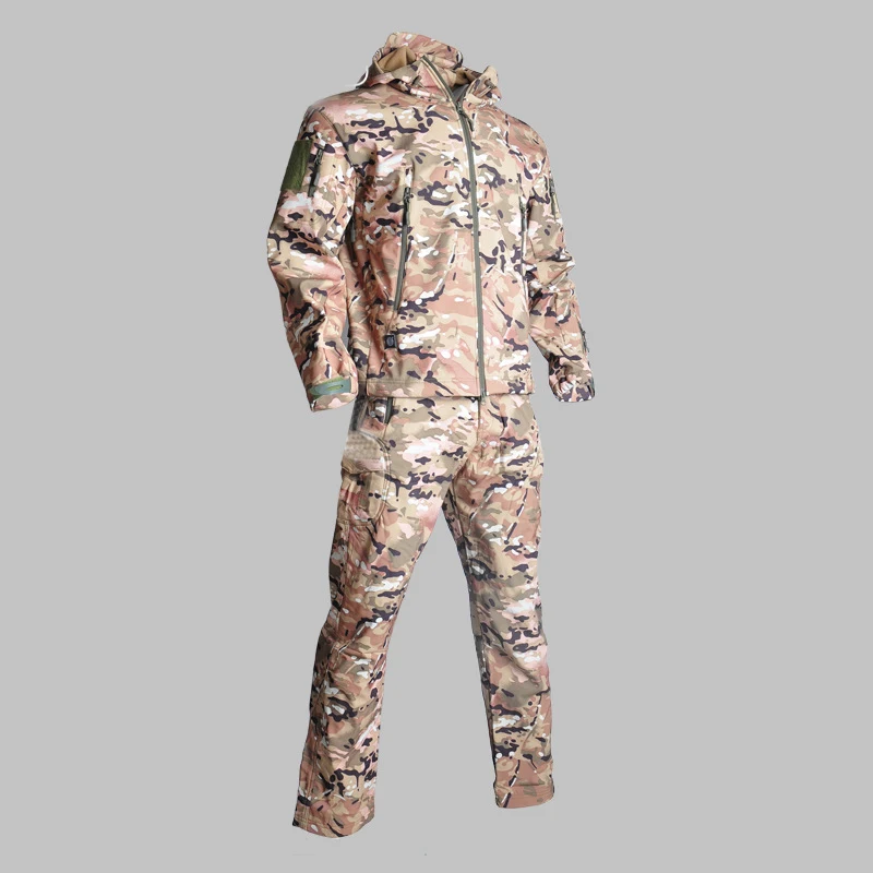 Высокое качество спортивный набор армейский тактический боевой тренировочный костюм водонепроницаемый открытый Hikinh охотничий джекст и брюки Военная форма