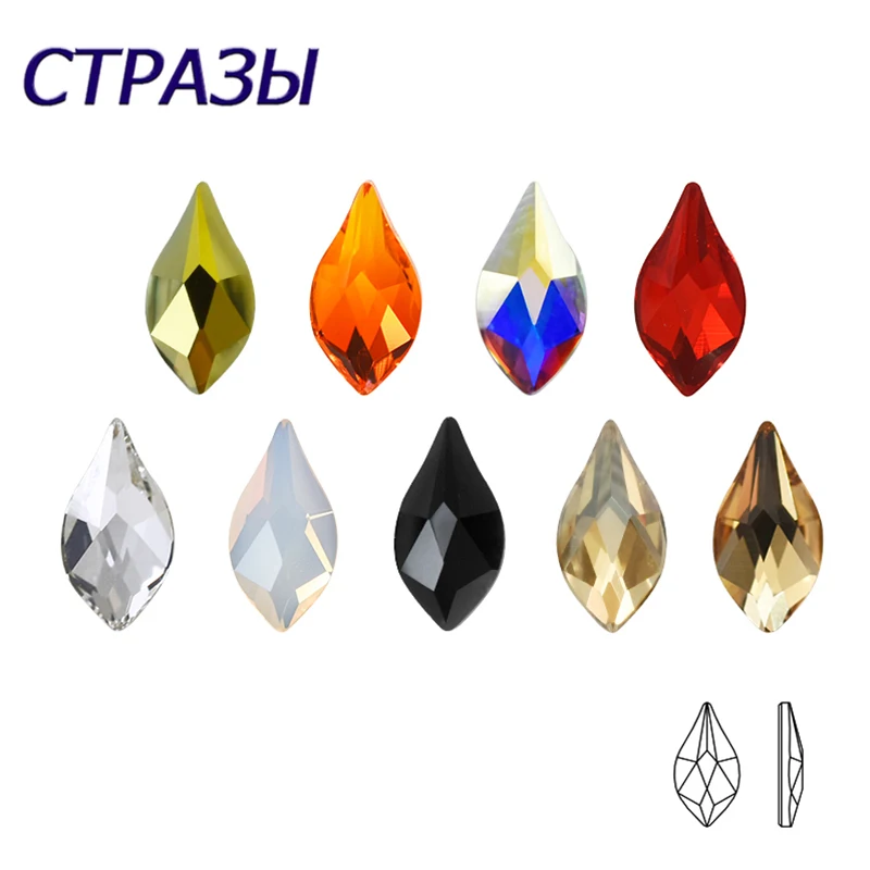 Nails-Accessories Strass-Stone 3d Charms Gems Diamond Flat-Back Mix-Color 20pcs Pear-Flame