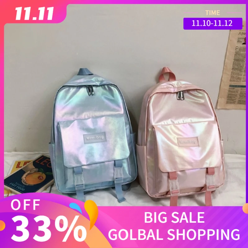 

GOPLUS 2020 New Fashion Female College Student Backpack Gradient Korean version of college style travel backpack schoolbag