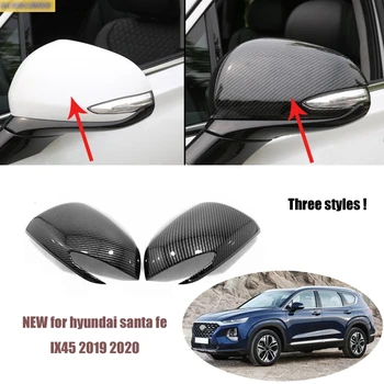 

Outside Door Rearview Mirror Decoration Protector Shell Covers Trim Housing for Hyundai Santa Fe IX45 2019 2020 Car Accessories