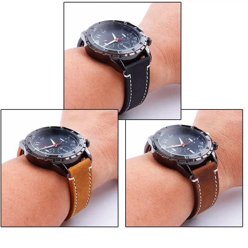 UTHAI P18 Geniune High-end retro Calf Leather Watchbands18mm 20mm 22mm Watch Strap For Samsung Watch Strap For Huawei Watch