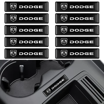 

10PCS 6x1.4cm Car styling 3D decorations stickers decals Emblem auto accessories for Dodge ram 1500 challenger durango journey