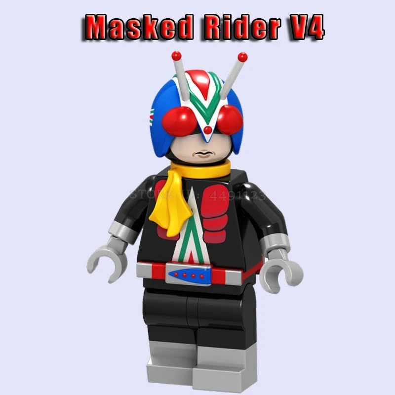 Masked Rider V4 Блоки время приключений с Финном и Джейком Марселин картонный фильм стежка мини кирпичи Aang Masked Rider V3 король друзья блоки игрушки - Цвет: Masked Rider V4