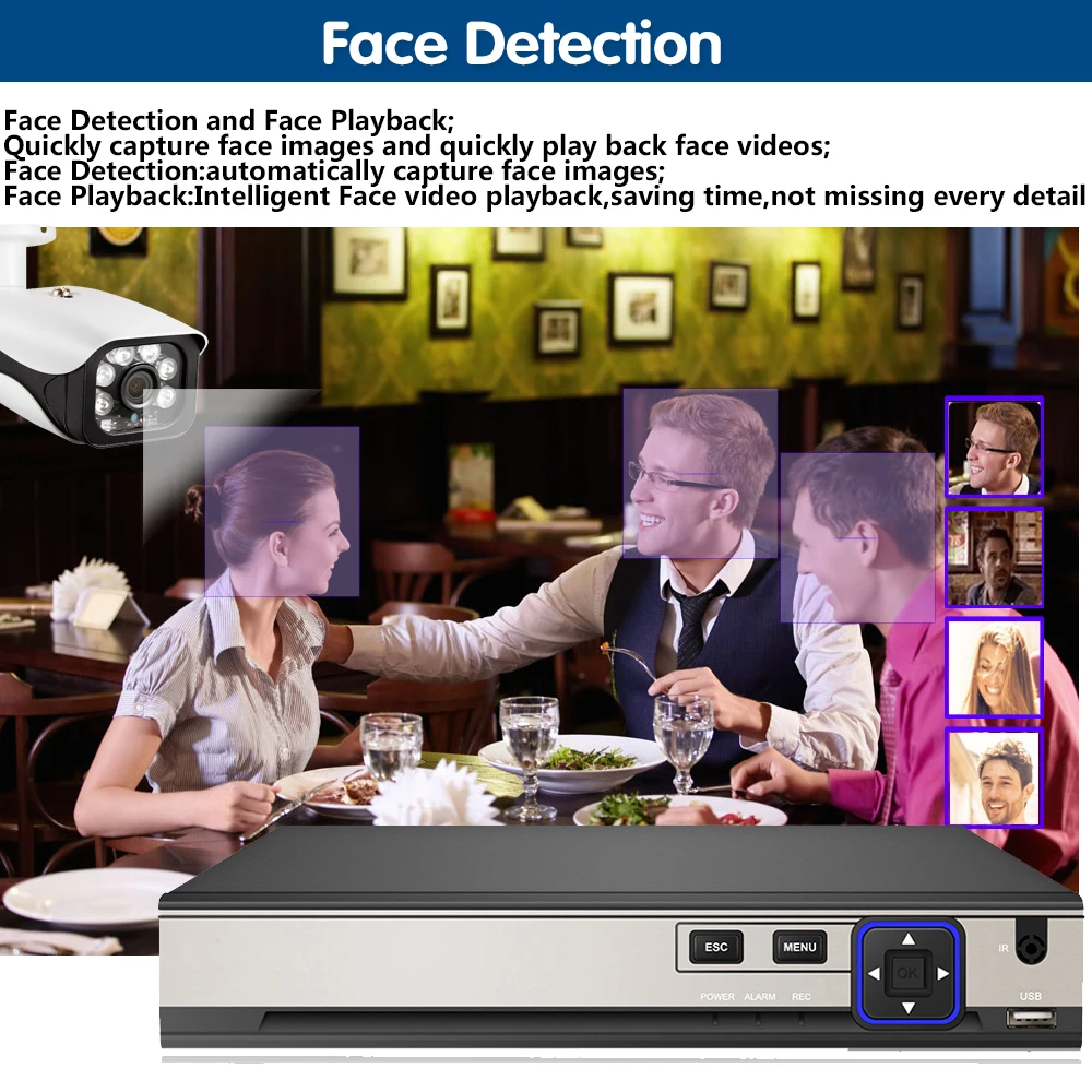 Full HD 5.0MP 8 Channel CCTV System 5MP IP Camera POE NVR HDMI Audio Sound Monitor Record Email Ala - 4.00021E+12