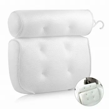 

Breathable 3D Mesh Spa Back Support Spa Bath Pillow with Suction Cups Neck for Home Hot Tub Bathroom Accersories