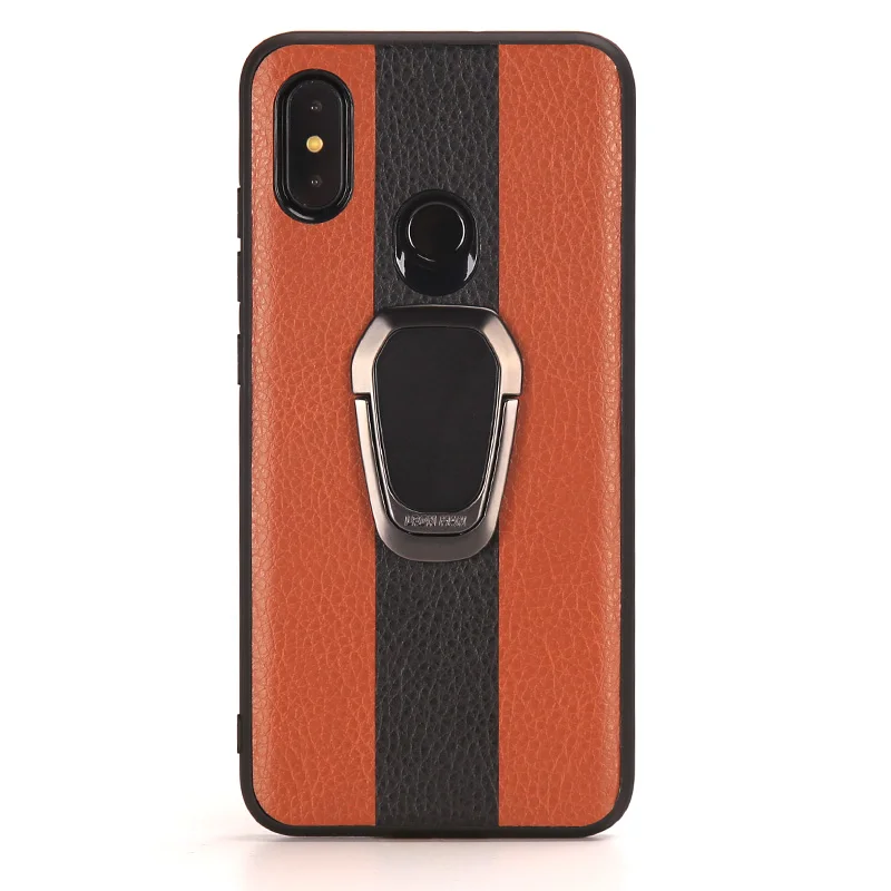 Роскошный автомобильный чехол для телефона для Xiaomi mi 9 SE 9T A3 Pocophone F1 CC9, чехол из ТПУ с вращающимся краем и кольцом для Red mi 7 7A K20 Pro Capa - Цвет: Коричневый