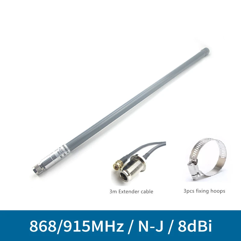 LoRa juego de antena WIFI para enrutador, juego de antena de Helium Miner, 55cm con aros y Cable extensor de 3m, 868/915MHz, N J de alta 8dBi|Antenas de comunicaciones| - AliExpress