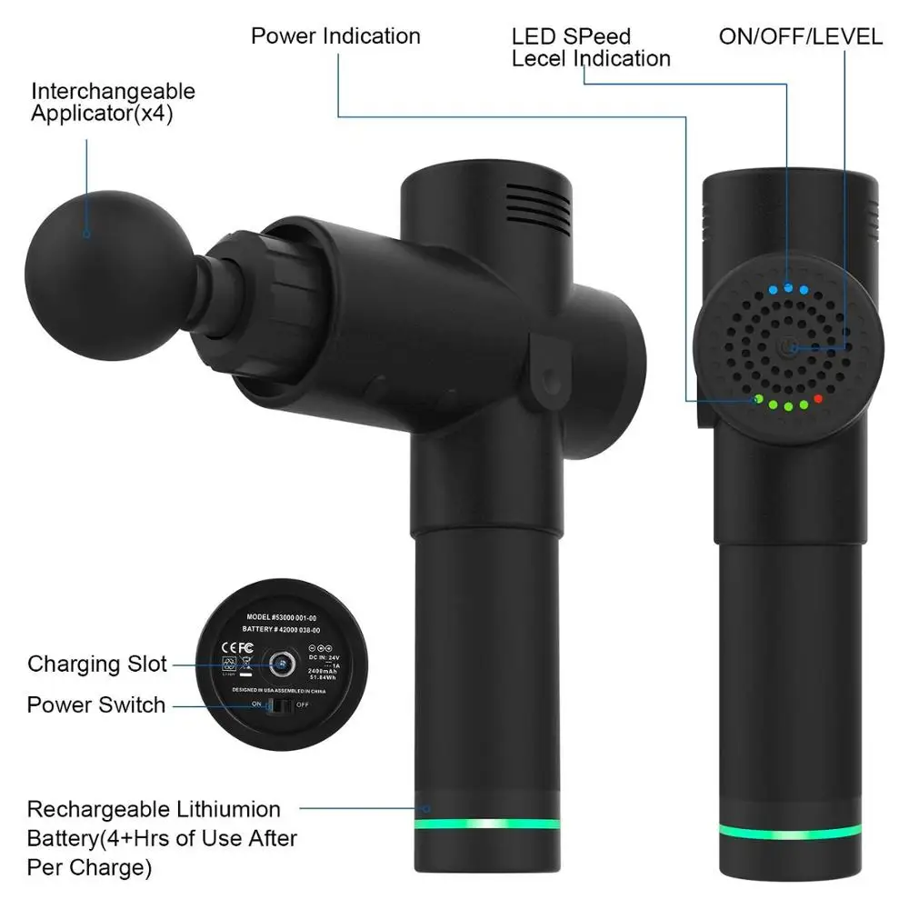 Muscle Massage Gun Handheld Deep Tissue Muscle Massager Portable Professional Percussion Massager M