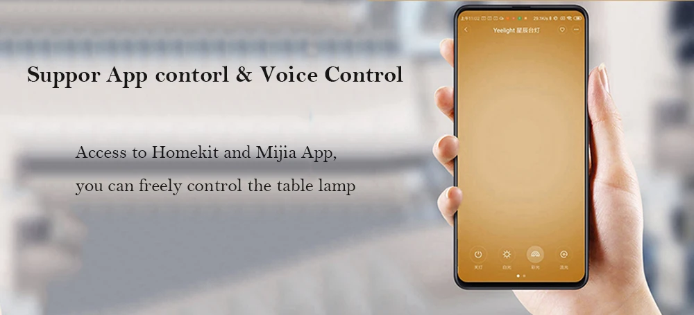 Yeelight светодиодный настольный светильник, профессиональная умная настольная лампа, Wi-Fi, сенсорный, с регулируемой яркостью, поддержка беспроводной зарядки, приложение Homekit, управление