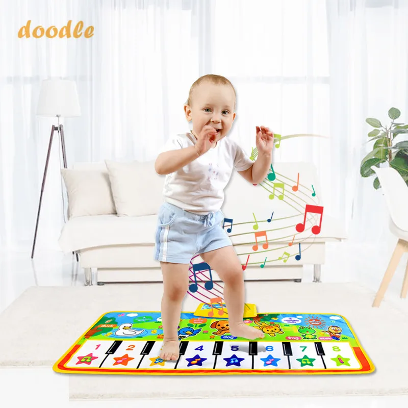 

71x28cm Musical Mat with Animal Sounds Play Mats with 8 Keys Baby Carpet Music Instrument Educational Toys for Children Gift