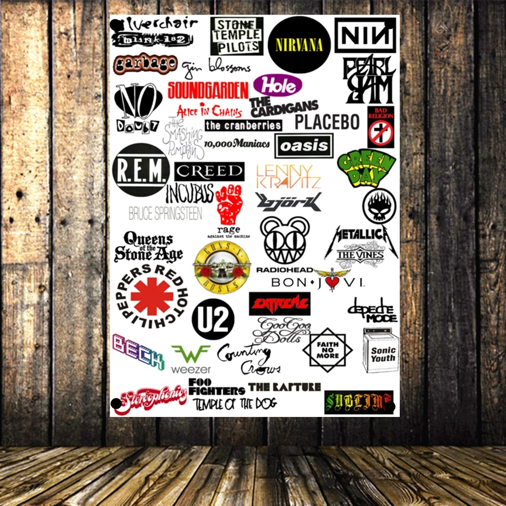 Heavy Metal Rock Band Posters Banners Music Studio Wall Decoration