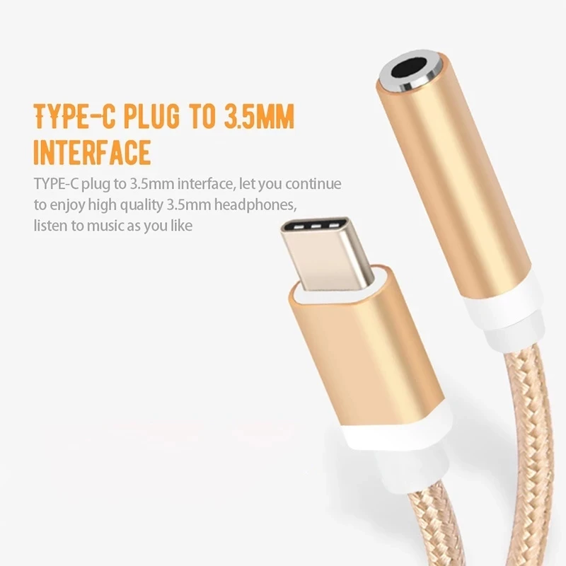 Type C To 3 5mm AUX Adapter Cable For Samsung Note10 Adaptateur Headphone Audio Splitter For Huawei Mate 30 Pro Adaptador Tipo C
