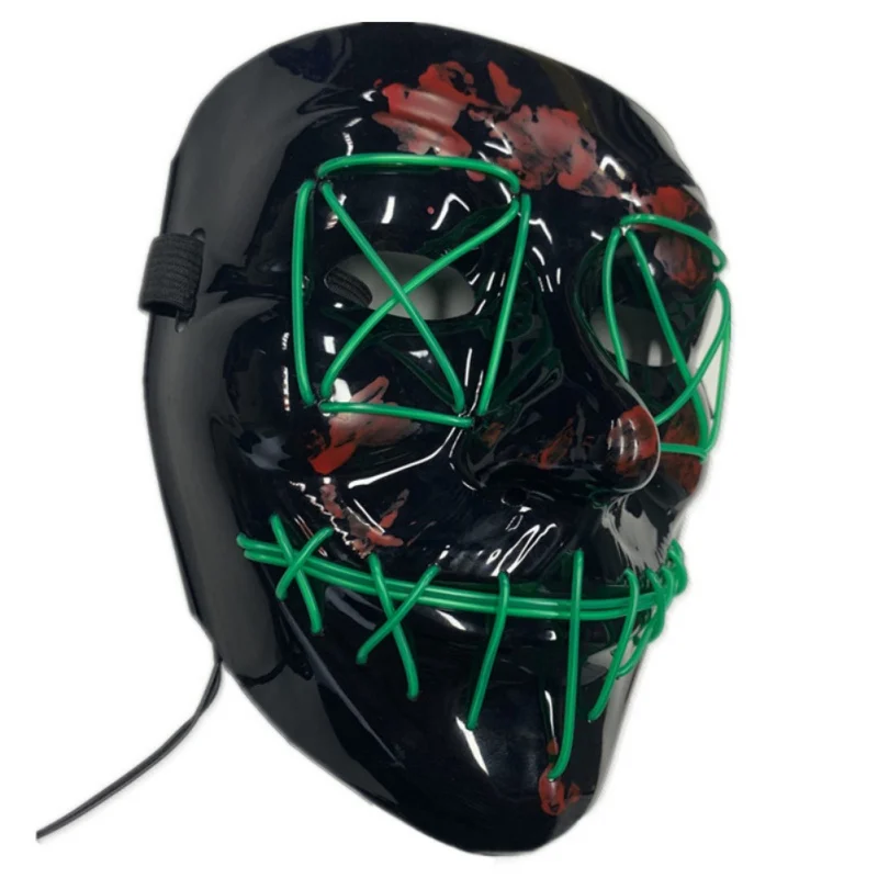 

Halloween Mask Night Atmosphere Decorative Face Masks Men Women Wear LED Light-Emitting Mask