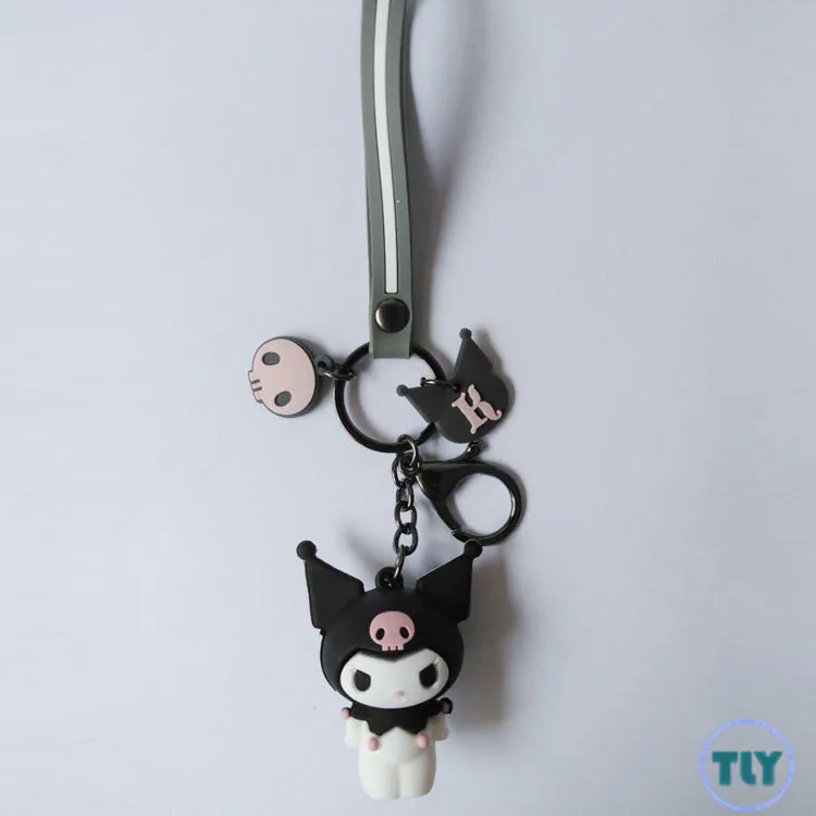 I23 Мультфильм Bad Марка Badtz Maru ПВХ брелок hello kitty Cinnamoroll милый смешной кулон для женщин брелоки llaveros ювелирные изделия Дети Подарки Игрушка - Цвет: I23