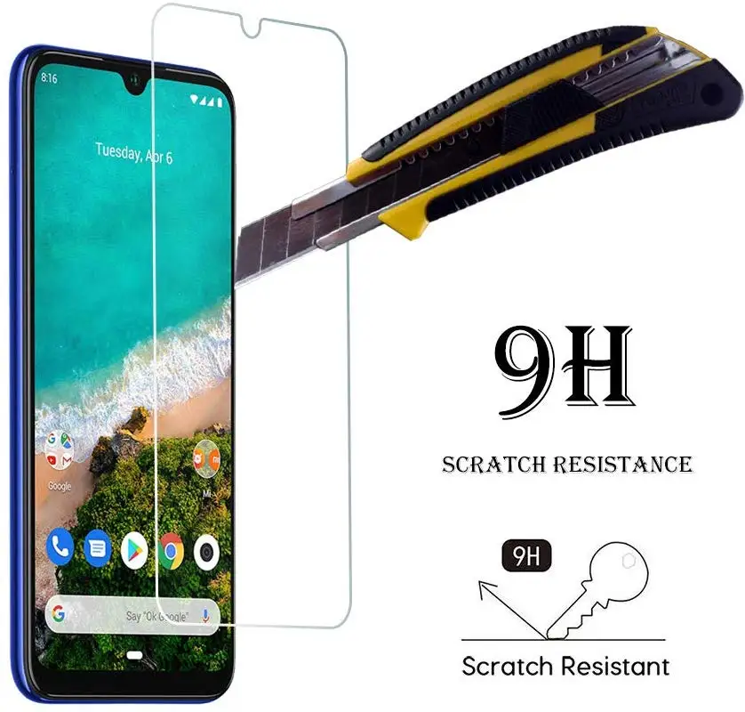 2 шт Защитное стекло для Xiaomi Mi A3 9 Lite CC9 CC9e, защитное закаленное стекло для Xiaomi Mi A2 Lite, стеклянная пленка для телефона