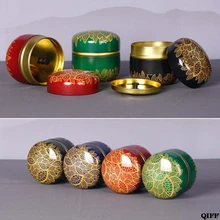 Мини жестяная коробка для хранения чая кофе конфет Круглый Чехол Контейнер для свадебной вечеринки