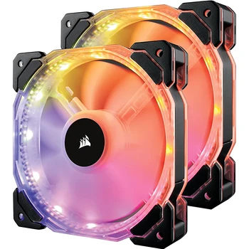 

Corsair HD Series HD140 RGB LED 140mm High Performance RGB LED PWM Dual Fans with Controller Cooling