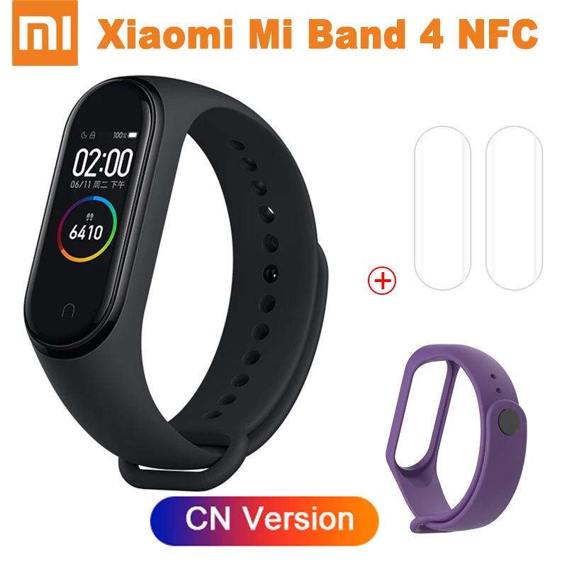 

Original Xiaomi Mi Band 4 NFC Miband 4 Smartband Heart Rate Sleep Monitoring Fitness Tracker Sport Watch For Xiaomi Mi Band 4 3