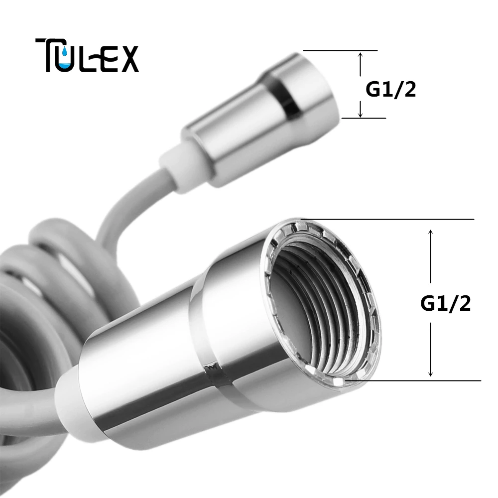 Tulex ПВХ шланг для биде серый Гибкий Душевой шланг 2 м телефонная линия шланг для туалета Биде опрыскиватель аксессуары для ванной комнаты