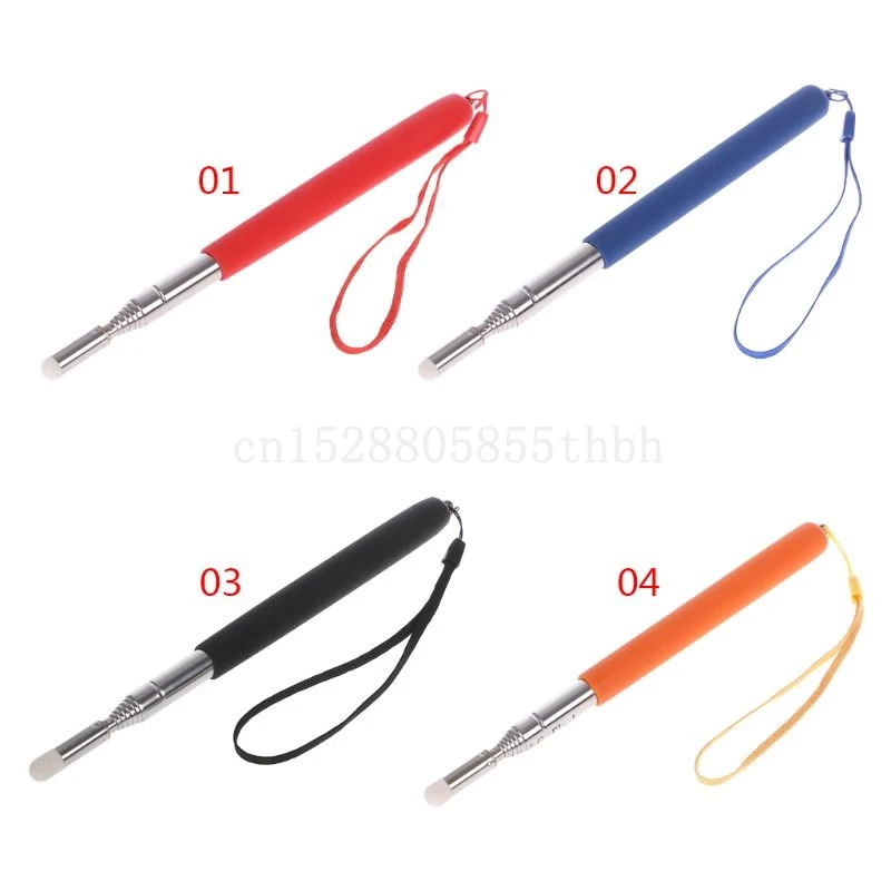 Multifunction Pen Professional Torch Whiteboard Pen Felt Head Stainless Steel Telescopic Teacher Pointer 1M