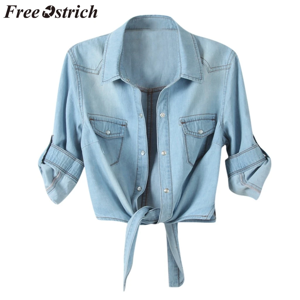 

FREE OSTRICH Coat Women Short Paragraph Long-sleeved Denim Jacket Blue Loose Large Size Dignified Autumn Winter Coat Women