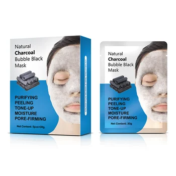 

5 Pcs Deep Purifying Detox Black Charcoal Oxygen Bubble Face Mask MPwell