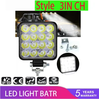 

4Pcs/2Pcs New Led Light Bar Mini 16LED 48W Square Spotlight 12V Offroad LED Work Light Bar For Car Truck 4X4 4WD Car SUV ATV