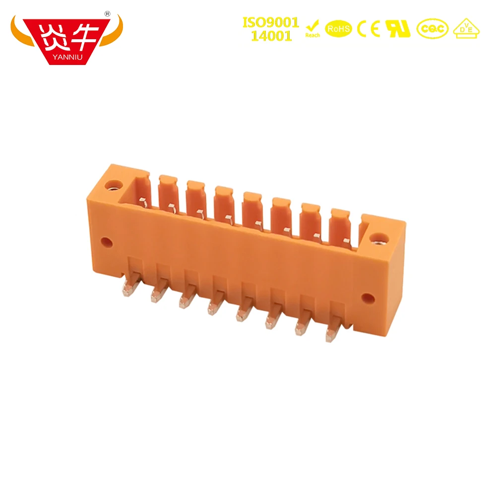 10Pcs 3.5mm SL 3.50/90F KF2EDGJRM 3.5 2P ~12P WEIDMULLER ORANGE PCB CONNECTOR PLUG-IN TERMINAL BlOCKS PHOENIX CONTACT