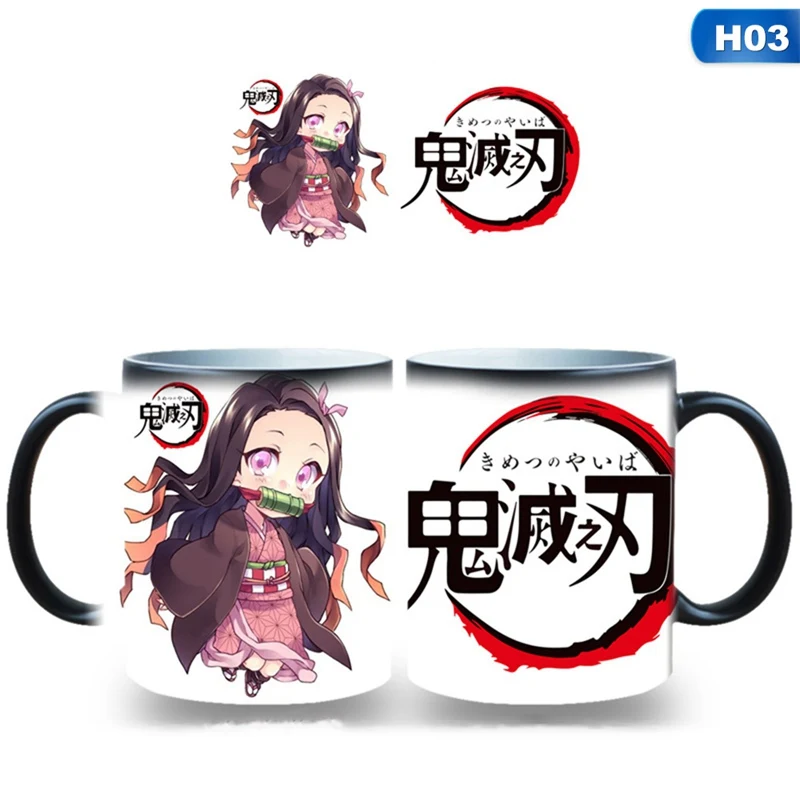 H03 Аниме Demon Slayer: Kimetsu No Yaiba креативная чайная керамическая молочная кружка мультфильм аниме кофейная кружка чашки подарок для ваших друзей - Цвет: H03