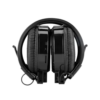 

Foldable Sports Wireless Headset LED FM Radio Headphone Support TF Card#T2