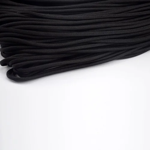 black 001 Прямая поставка, открытый Паракорд, 7 нитей, шнур, 4 мм, полиэстер, Паракорд, веревка, 550 шнура, веревка для выживания, плетеный браслет, Паракорд, веревка - Цвет: black 001