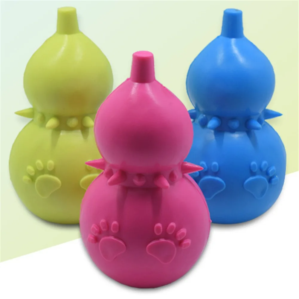 Dog Toy Gourd Shape Leakage Food Ball Pet Interactive Training Chew Toys Cat Puppy Tooth Cleaning Molar Biting Durable TPR Toy 4