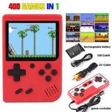 3 pollici Retro video Console di Gioco 400 Giochi in 1 Supporto di Collegamento TV Due Giocatori Periferiche E Controller Per Videogiochi Portatile Gameplayer Per L'infanzia memor