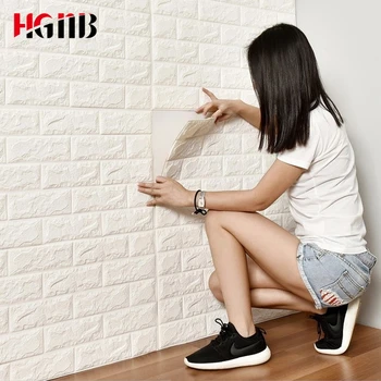 

3D Brick Wallpaper Wall Stickers Living Room Bedroom Decor Home Waterproof Foam DIY Self Adhensive Art home Wall Decals
