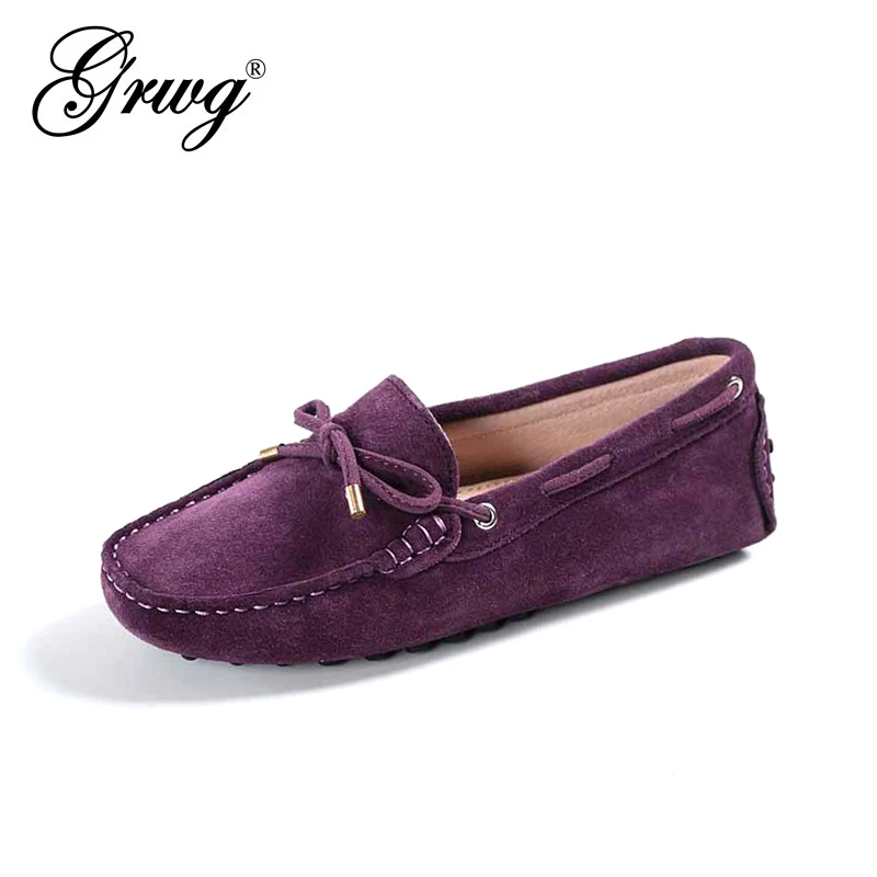 Shoes Moccasin Women Flats Handmade Casual Fashion 100%Genuine-Leather New-Brand