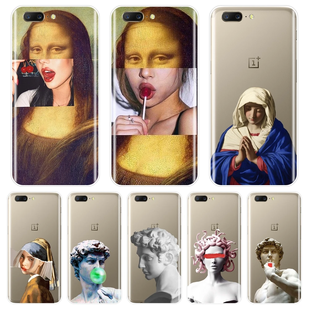 

Back Cover For OnePlus 6 6T 5 5T 3 3T Funny Art Medusa David Statue Soft Silicone Case For One Plus 6 6T 5 5T 3 3T Phone Case