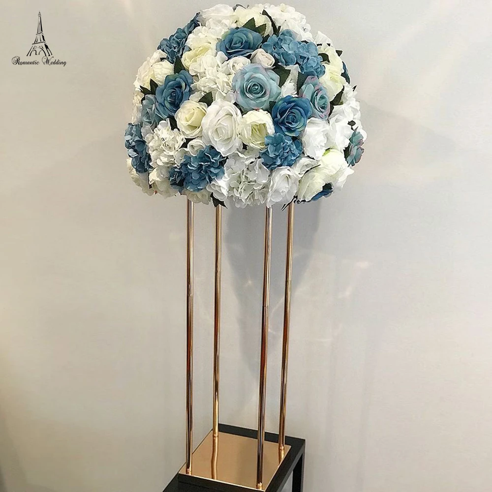 10pcs/lot Romantic Wedding Metal Gold Color Flower Vase Column Stand