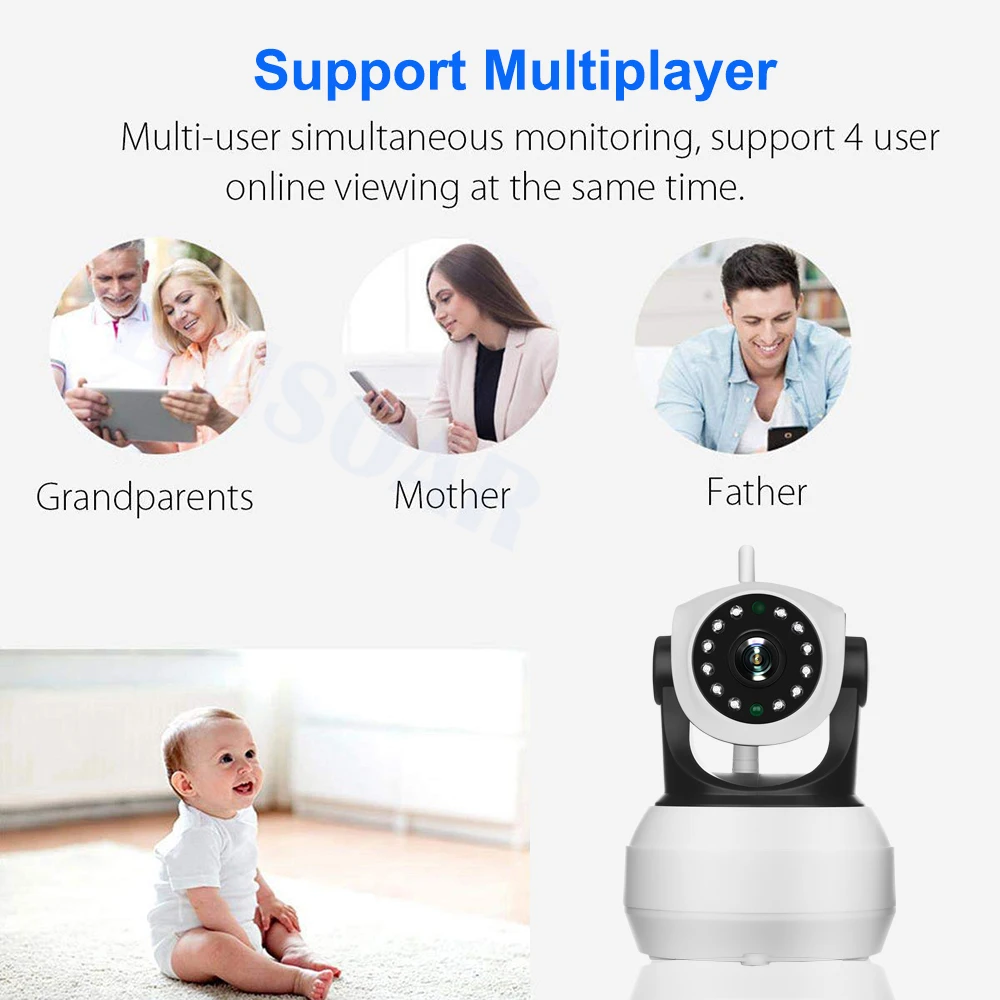 Camhi IP камера 1080P HD CCTV камера 4G 3G Sim карта безопасности домашняя беспроводная камера для помещений ИК ночного видения H.265 P2P