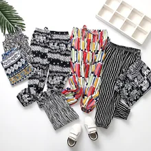 Летние противомоскитные штаны для детей, хлопок, шелк, брюки-фонарики, корейский стиль, детские тонкие брюки из искусственного хлопка