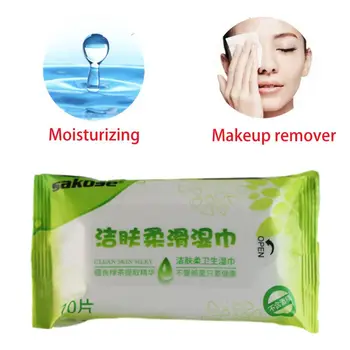 

10 Sheets Hand Cleansing Wet Wipes Alcohol-Free Disposable Sanitizing Tissue T4MB