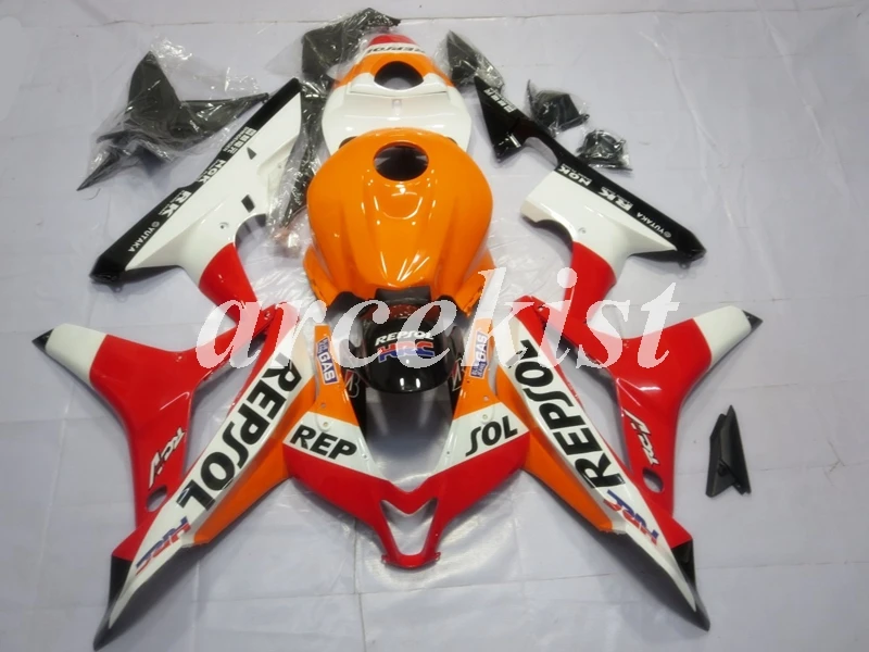 Мотоцикл литья под давлением обтекатель Подходит для Honda CBR600RR CBR 600RR F5 2007 2008 CBR 600 RR CBR600 07 08 Обтекатели оранжевый красный